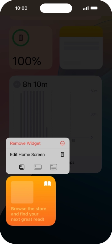 Press Remove Widget.