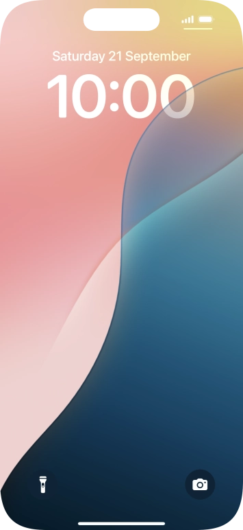 Press and hold anywhere on the lock screen.