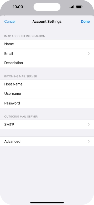 Press SMTP.