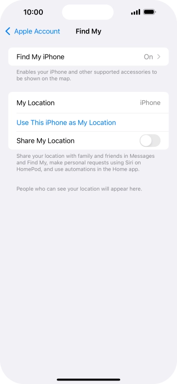 Press Find My iPhone.