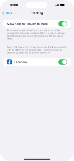 Press the indicator next to 