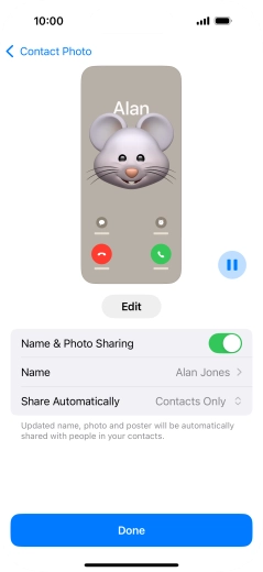 Press the indicator next to 