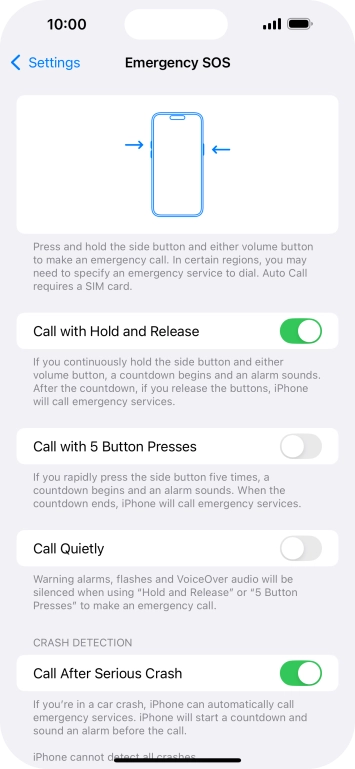 Press the indicator next to 