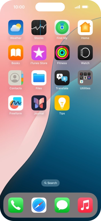 Press and hold anywhere on the home screen.