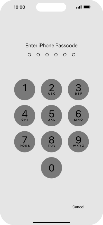 Use the phone lock code you created. The app is now locked.