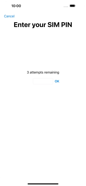 If your SIM is locked, key in your PIN and press OK. The default PIN is 1111.