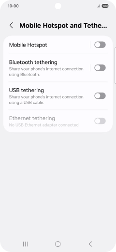 Press Mobile Hotspot.