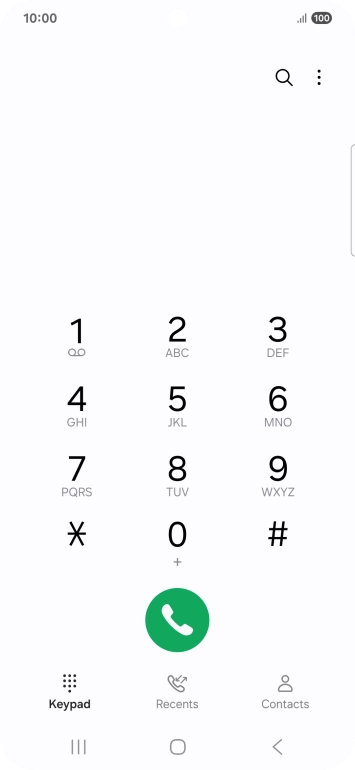 Press the menu icon.