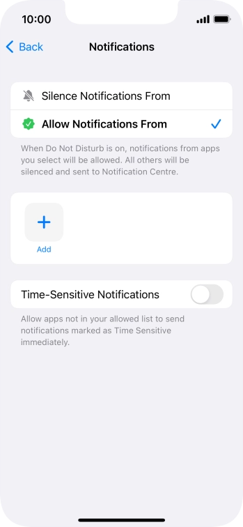 Press the indicator next to 