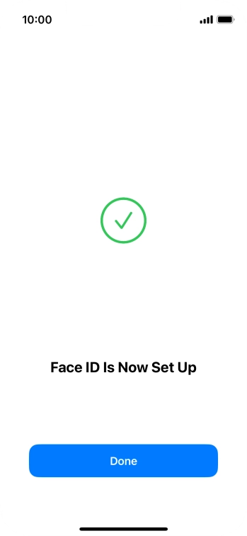 Press Done. If you haven't previously selected a phone lock code, key in a code of your own choice twice.