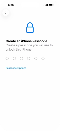 Press Passcode Options.