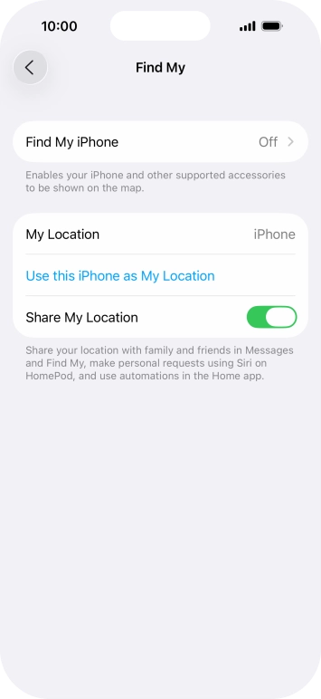 Press Find My iPhone.