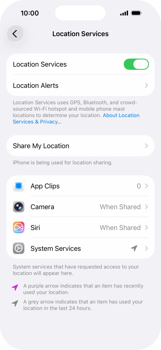 Press the required app.
