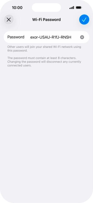 Press the confirm icon.