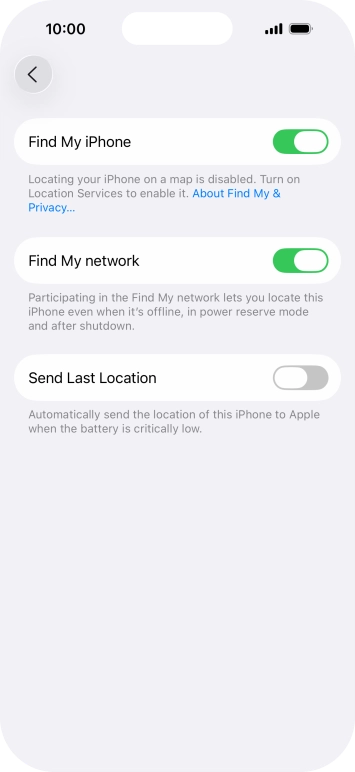 Press the indicator next to 