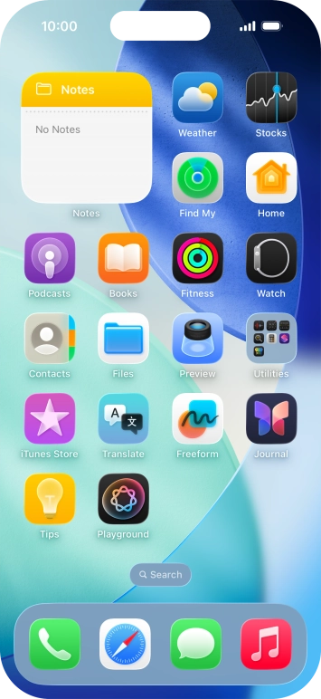 If you're using a Widget Stack: slide up or down on the stack to select the required widget.