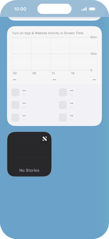 Press and hold the required widget until a pop-up menu is displayed.