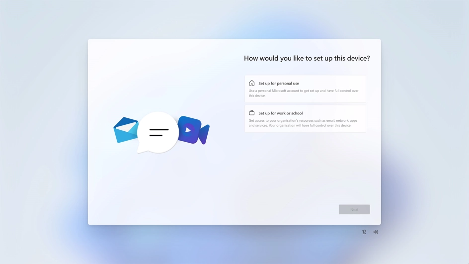 Click Set up for personal use.