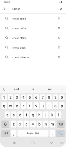 Key in the name or subject of the required app and press the search icon.