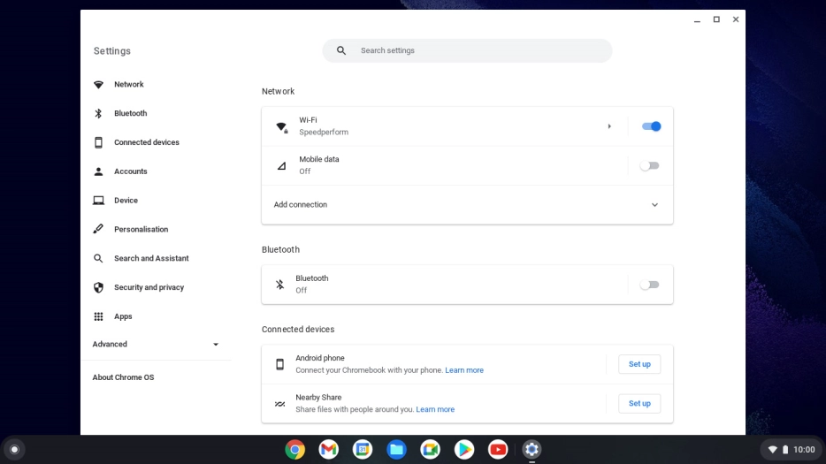 Click the close icon to return to the home screen.