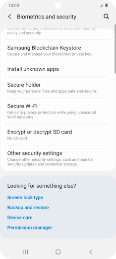 Press Other security settings.