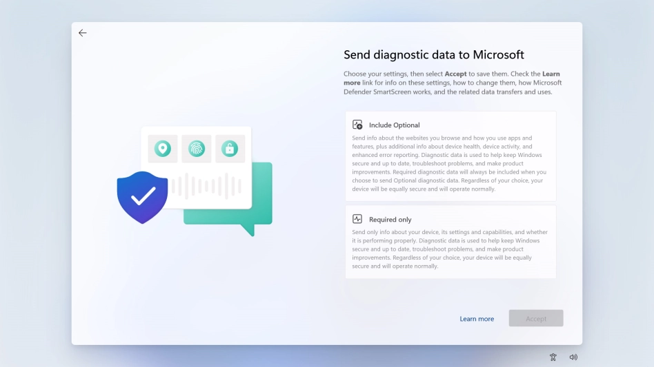 Click the required setting.