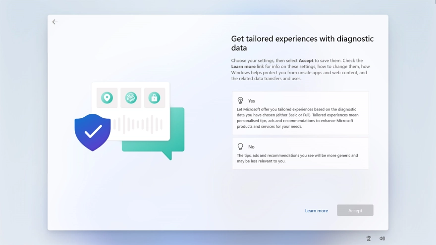 Click the required setting.
