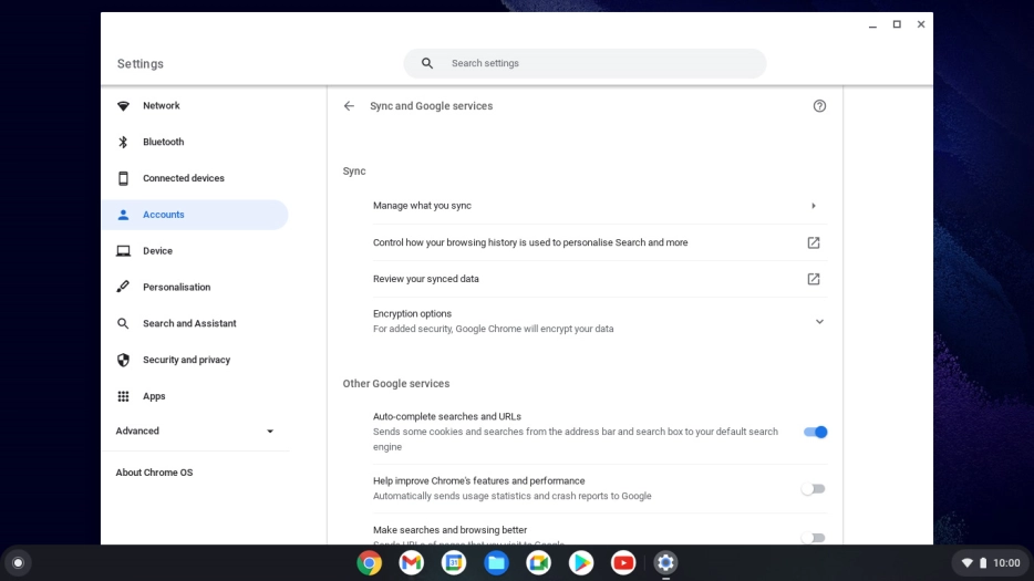 Click Manage what you sync.