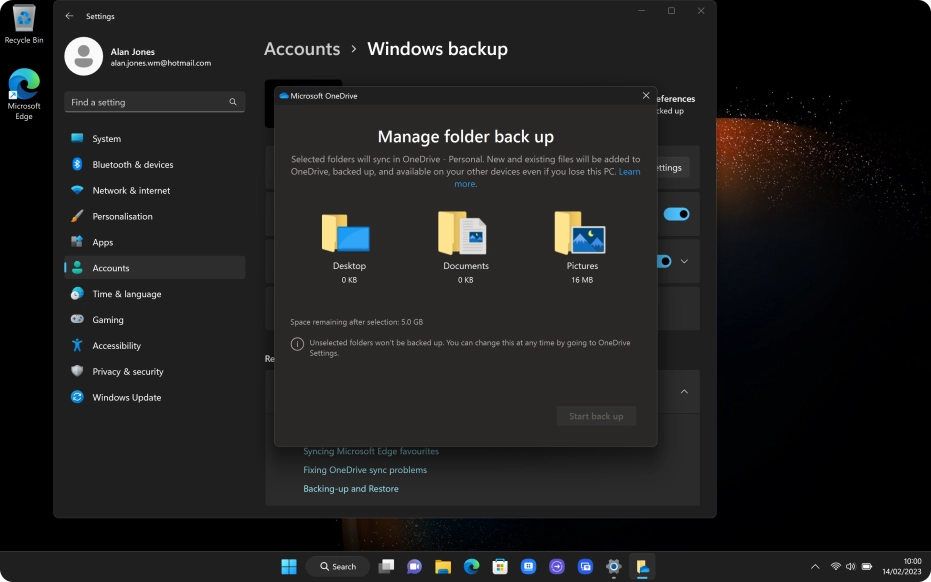 Click the required folders.