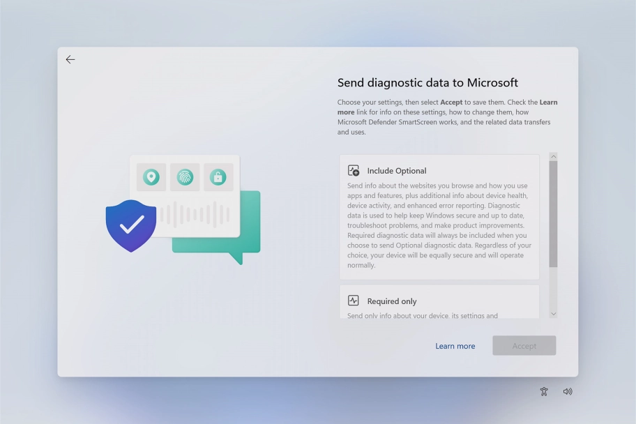 Click the required setting.