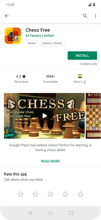 Press INSTALL and follow the instructions on the screen to install the app.