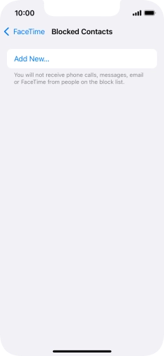 Press Add New... and follow the instructions on the screen to block a contact.