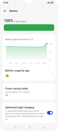 Press Power saving mode.