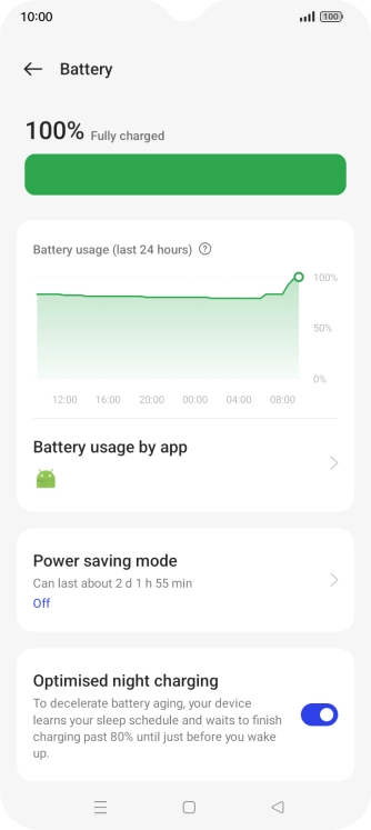 Press Power saving mode.