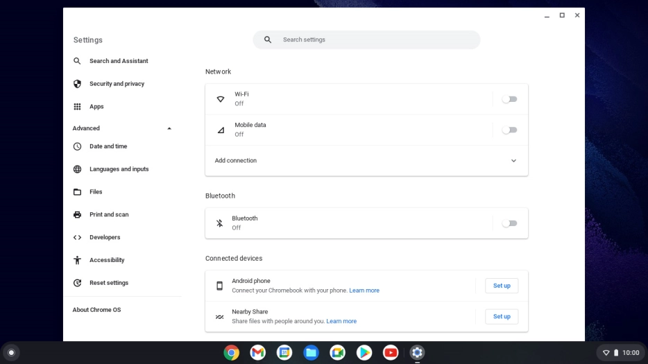Click Reset settings.