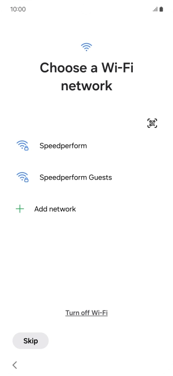 Press the required Wi-Fi network.