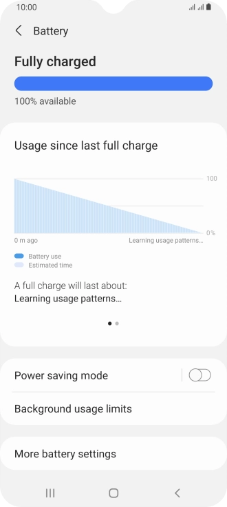 Press Power saving mode.