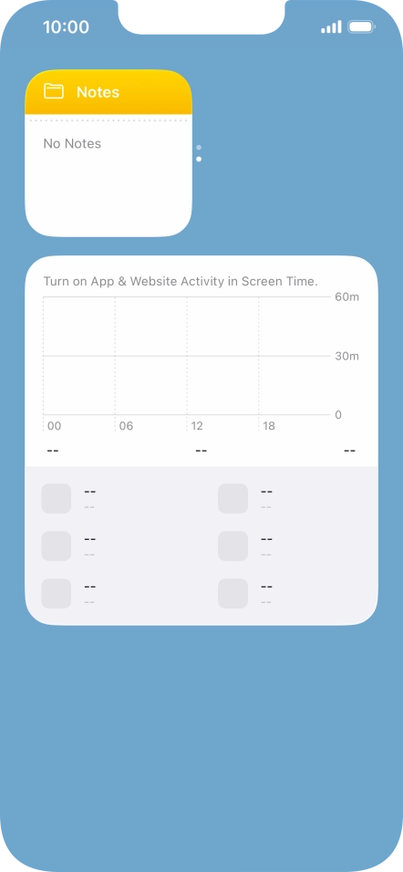 Press and hold the required Widget Stack.