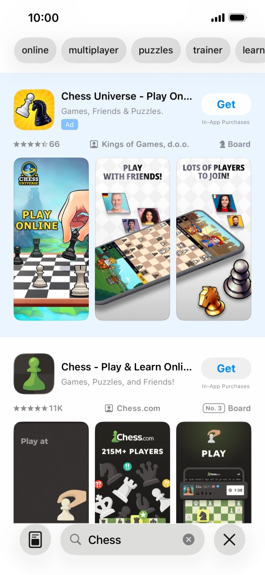 Press the required app.