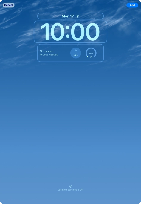 To customise the way the lock screen date is displayed, press the date widget and follow the instructions on the screen to find the required widget display mode.