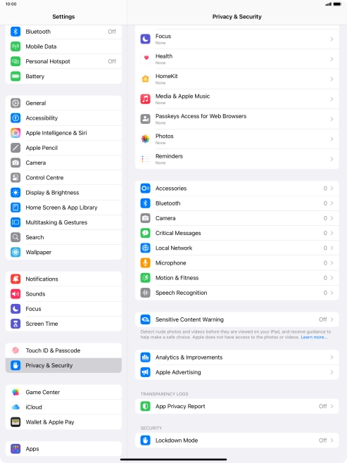 Press App Privacy Report.