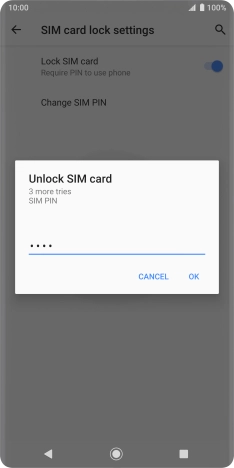 Key in your PIN and press OK. The default PIN is 1111.