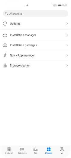 Press Installation manager.