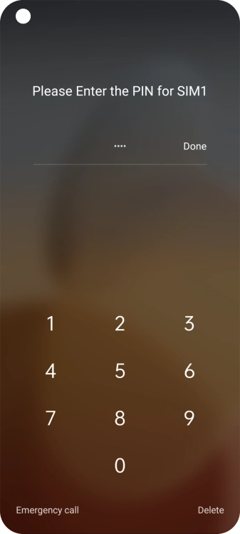 If you're asked to key in your PIN, do so and press Done. The default PIN is 1111.