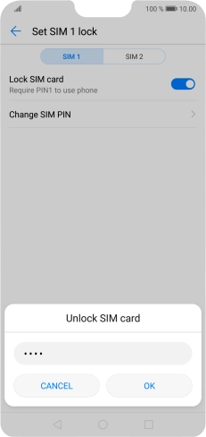 Key in your PIN and press OK. The default PIN is 1111.