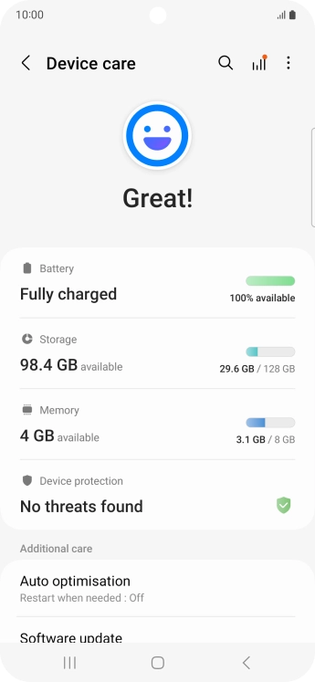 Press Battery.