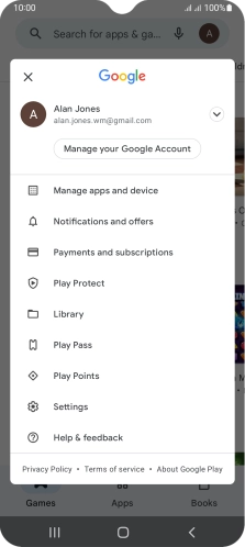 Press Manage apps and device.