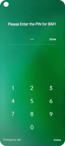 If you're asked to key in your PIN, do so and press Done. The default PIN is 1111.