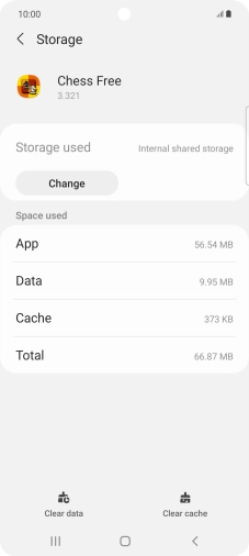 Press Clear cache.