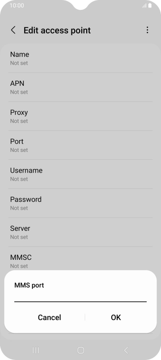 Key in 8080 and press OK.